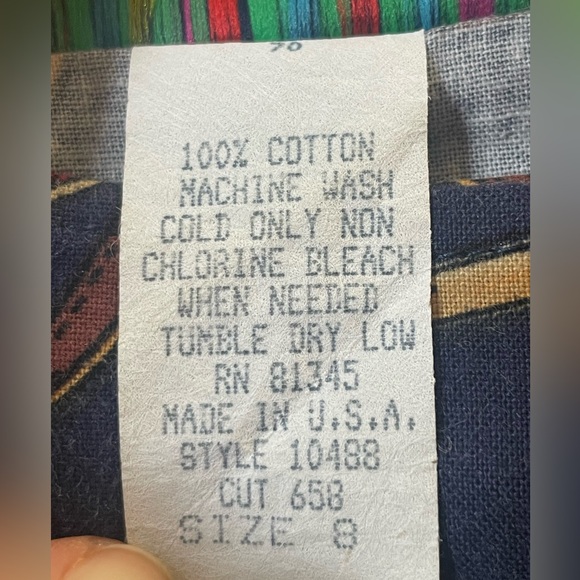 Vintage On the Verge western print wrap skirt, XS - Picture 6 of 8